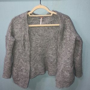 Free people gray lightweight cardigan